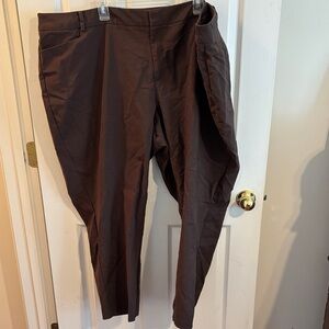 Eloquii Women's Brown Straight Leg Pants